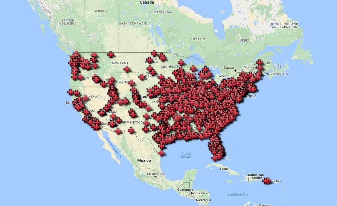 Map of Our US Partner Clinics